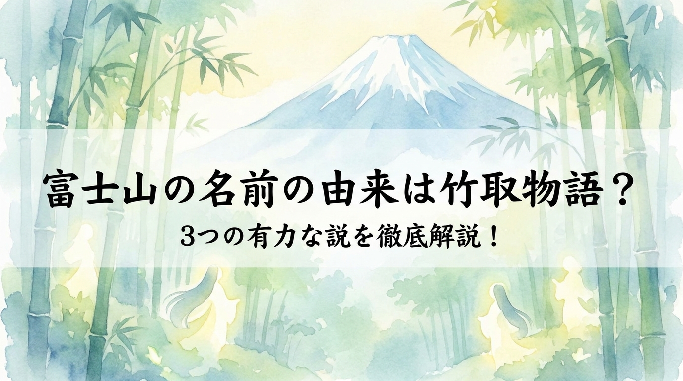 富士山の名前の由来は竹取物語？3つの有力な説を徹底解説！