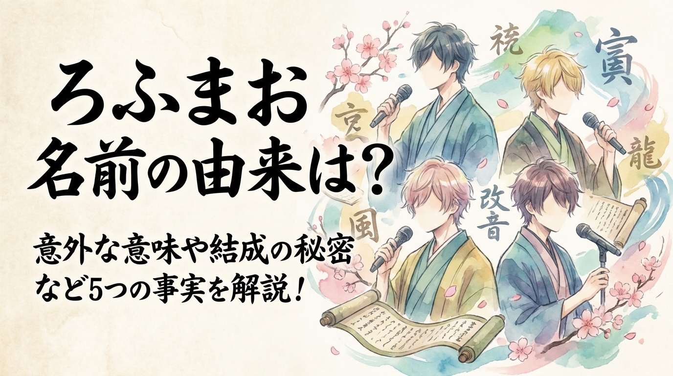 ろふまお 名前の由来は？意外な意味や結成の秘密など5つの事実を解説！