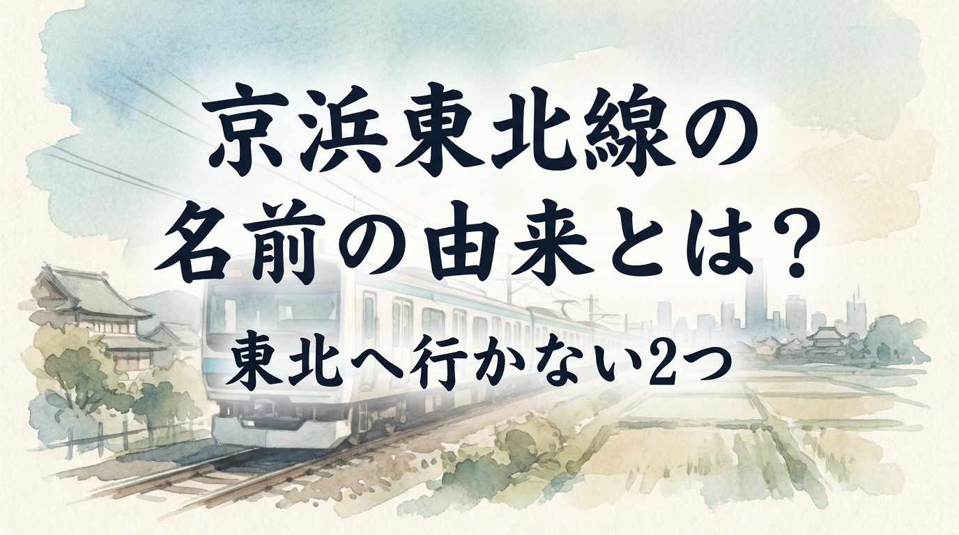 京浜東北線の名前の由来とは？東北へ行かない2つの理由を徹底解説！