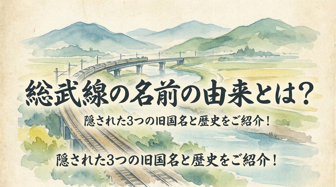 総武線の名前の由来とは？隠された3つの旧国名と歴史をご紹介！