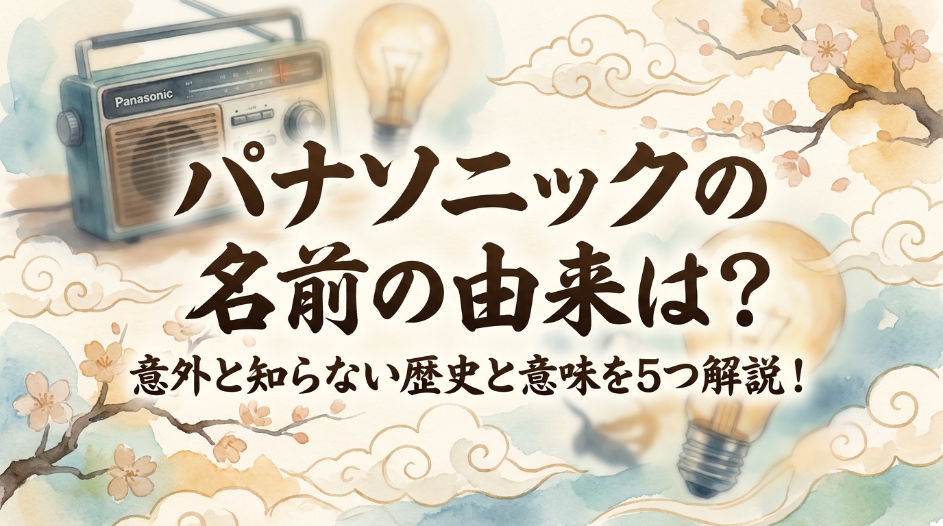 パナソニックの名前の由来は?意外と知らない歴史と意味を5つ解説!