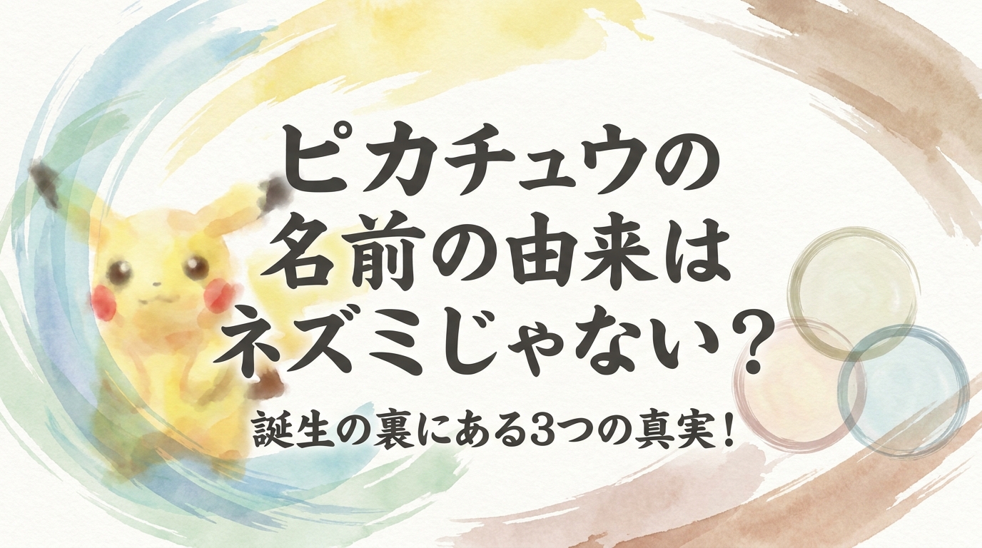 ピカチュウの名前の由来はネズミじゃない？誕生の裏にある3つの真実！