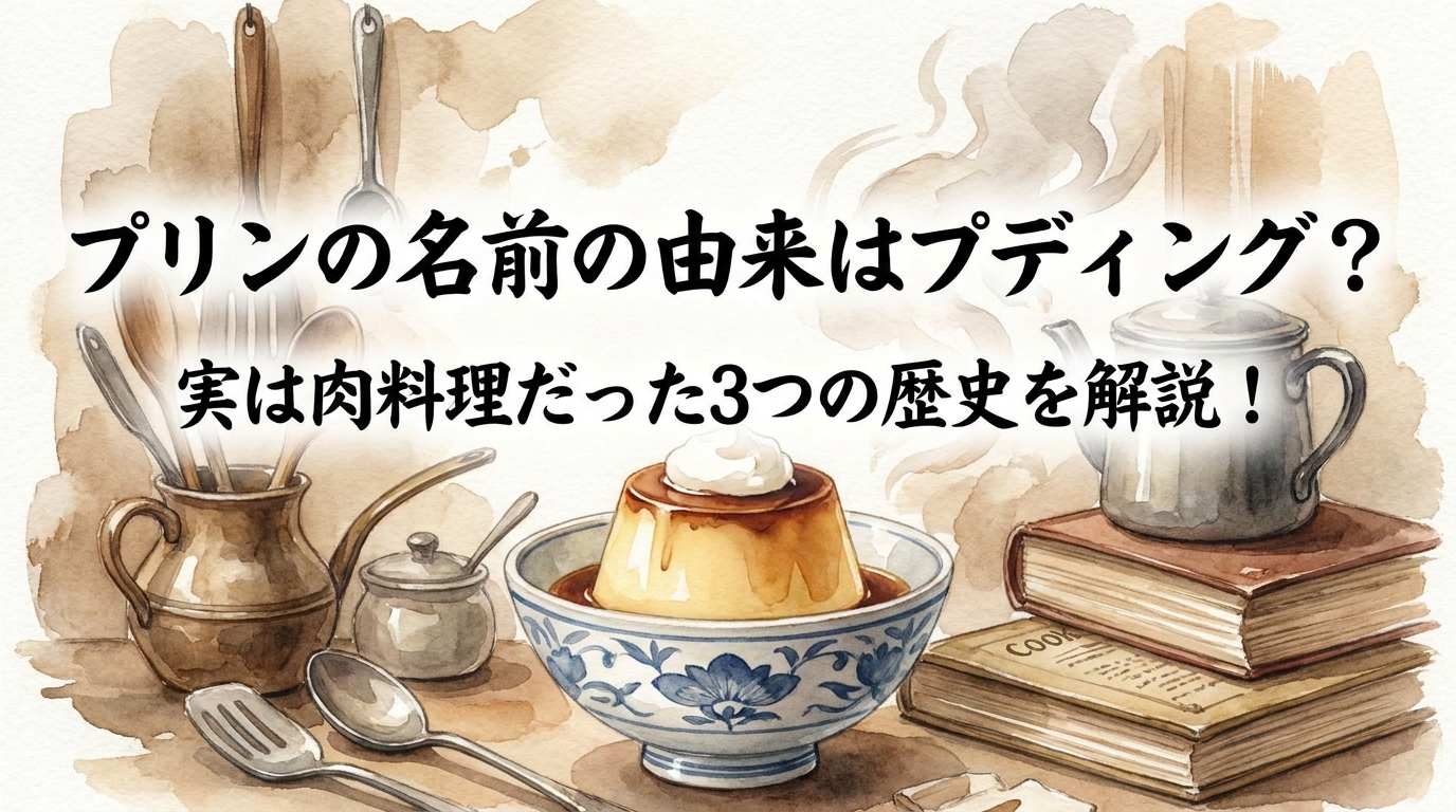 プリンの名前の由来はプディング?実は肉料理だった3つの歴史を解説!