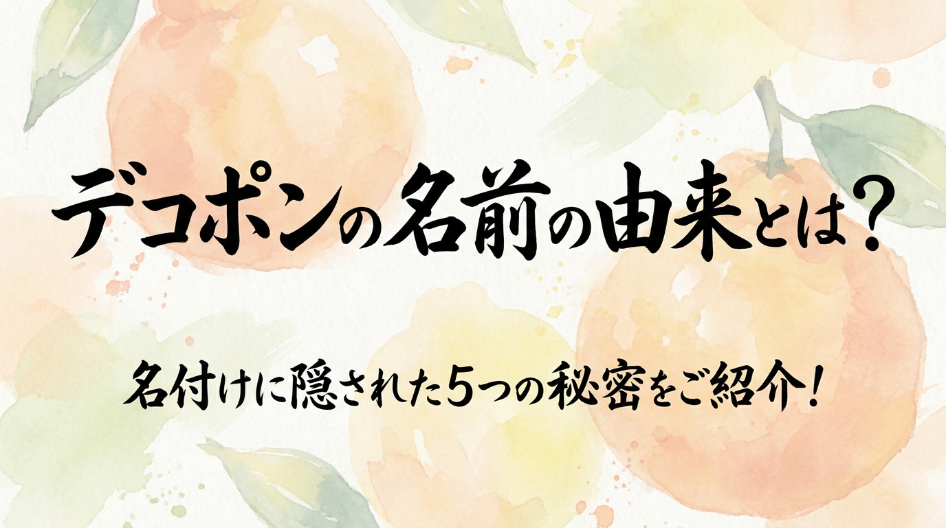 デコポンの名前の由来とは?名付けに隠された5つの秘密をご紹介!