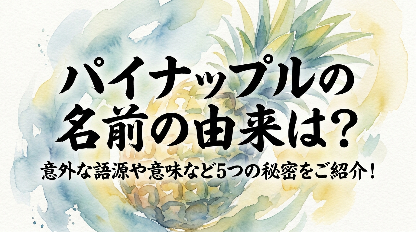 パイナップルの名前の由来は?意外な語源や意味など5つの秘密をご紹介!