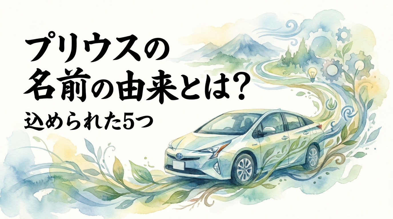 プリウスの名前の由来とは?込められた5つの意味を徹底解説!