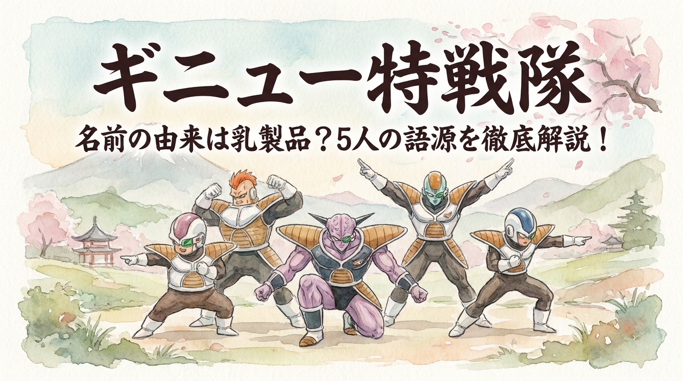 ギニュー特戦隊 名前の由来は乳製品?5人の語源を徹底解説!