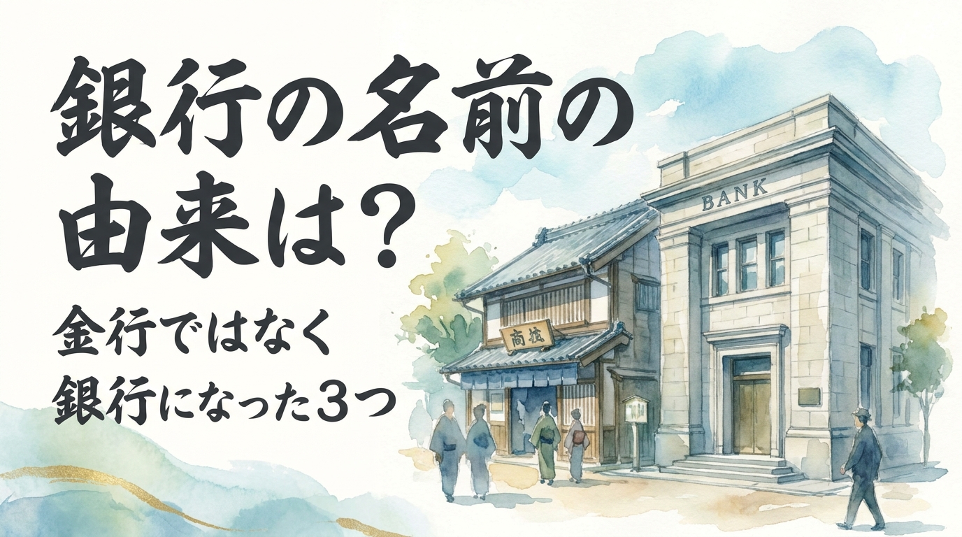 銀行の名前の由来は?金行ではなく銀行になった3つの理由をご紹介!