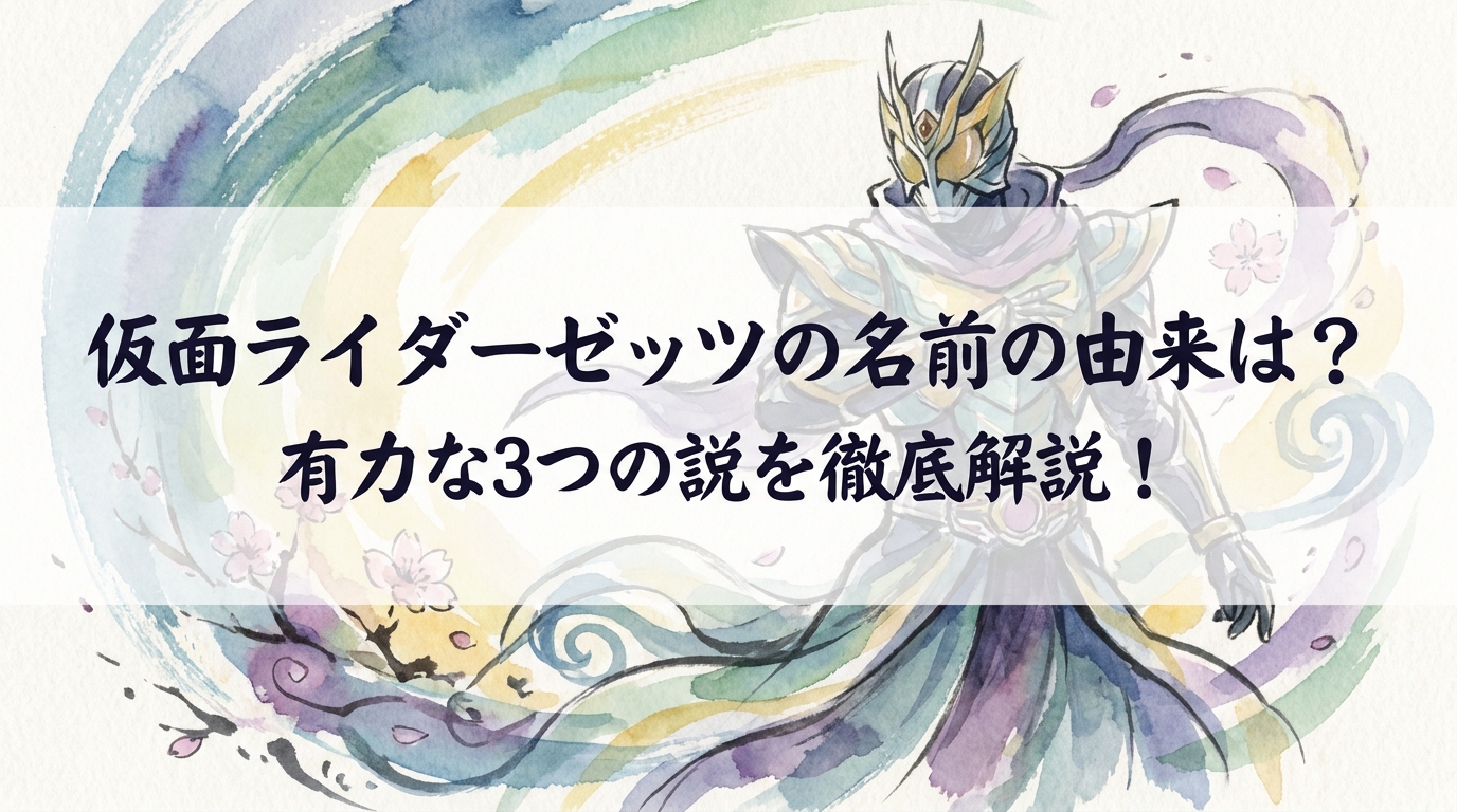 仮面ライダーゼッツの名前の由来は？有力な3つの説を徹底解説！