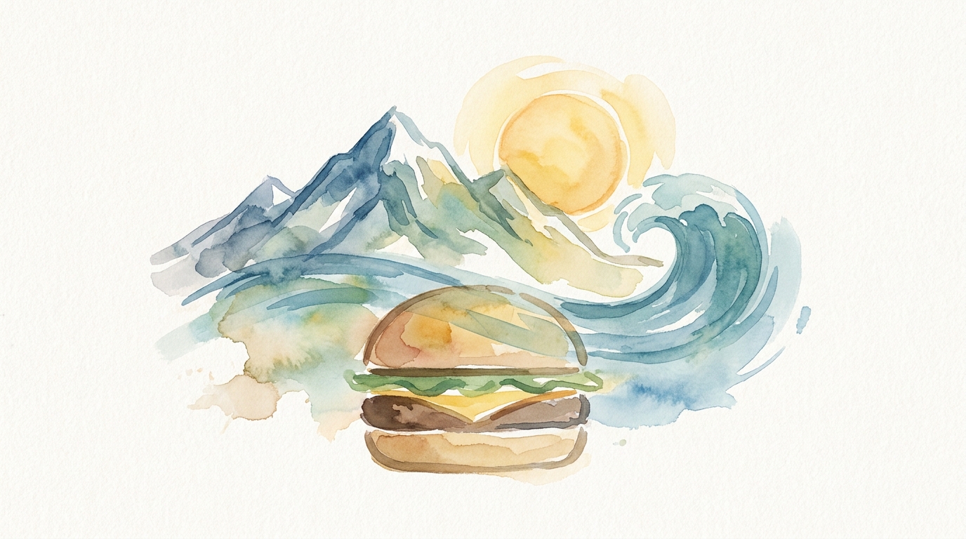 モスバーガー 名前の由来は「山・海・太陽」の英語の頭文字！